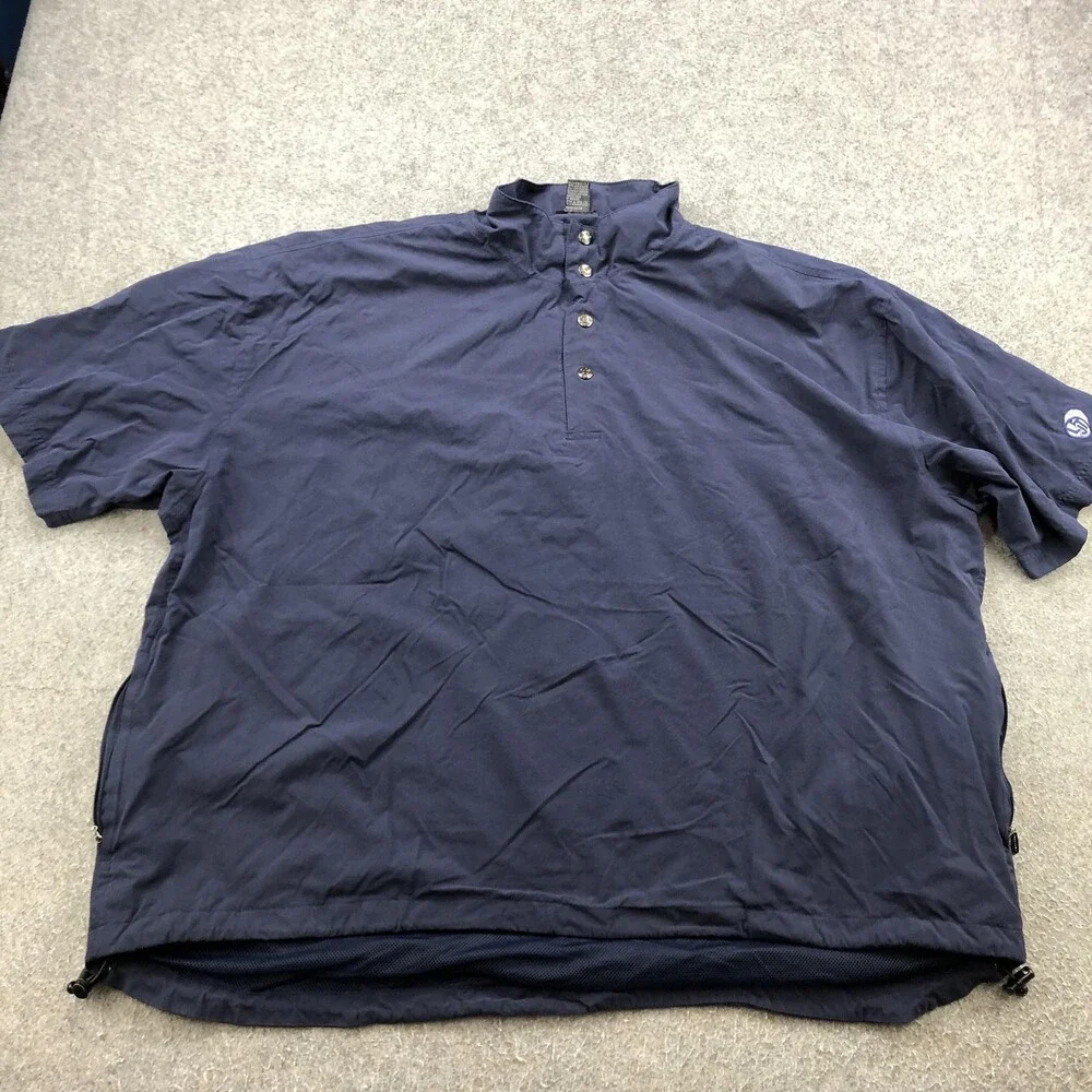 PING Jacket Mens 2XL Blue Short Sleeve Pullover Windbreaker Golf